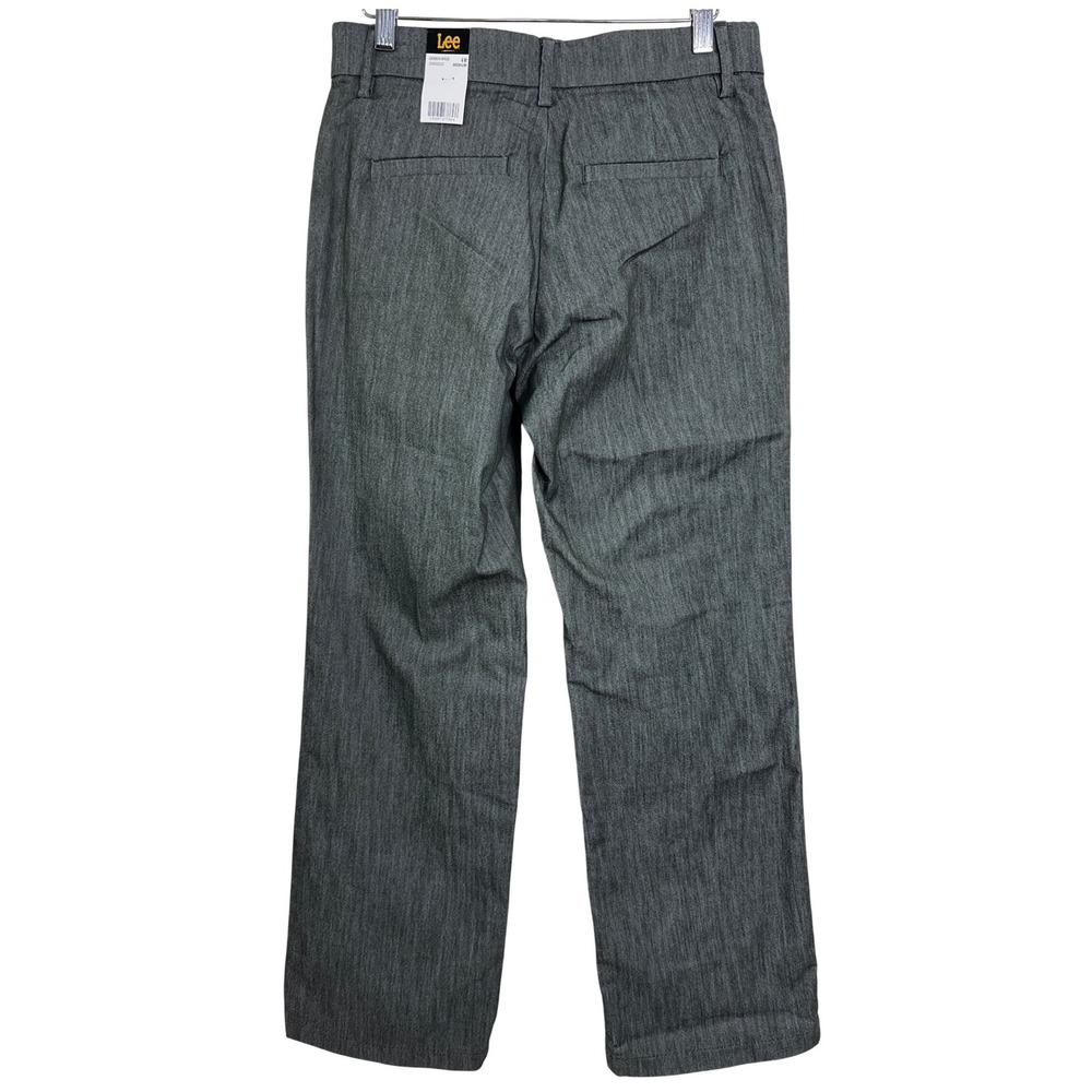 Lee Trouser Women 4 Med Gray Mid Rise Ultra Lux Comfort Flex Motion Waistband A1 - Picture 10 of 13